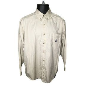WALT DisneyWorld Long Sleeve Button Down Embroidered Mickey Mouse Shirt Medium M